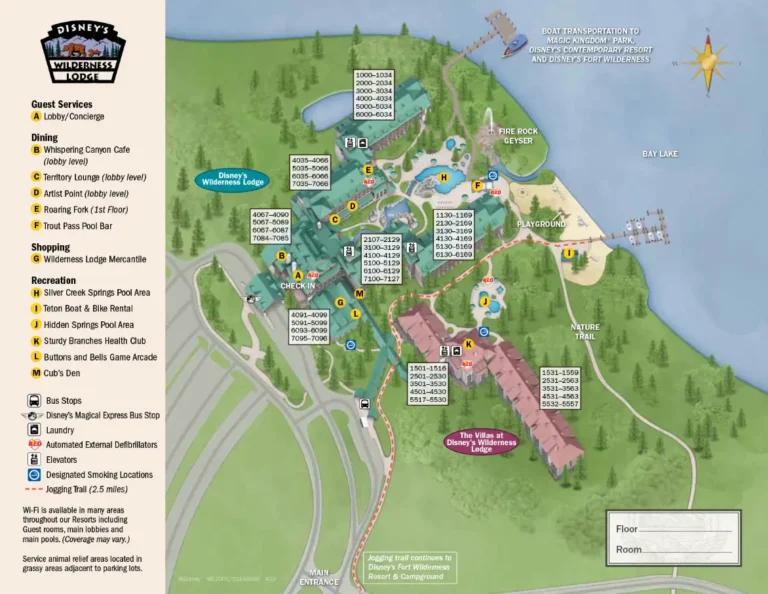 Wilderness Lodge Disney World Map 2022