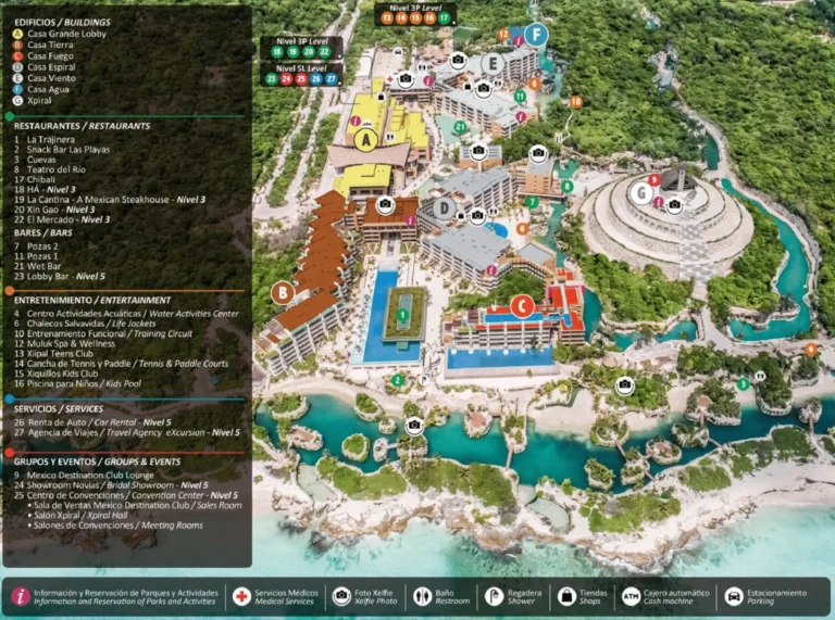 Xcaret Mexico Hotel Map 2024