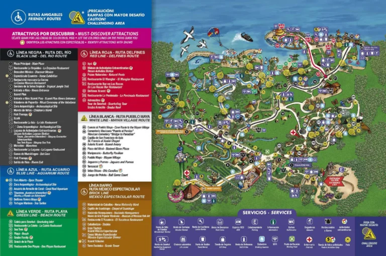 Xcaret Mexico Park Map 2024