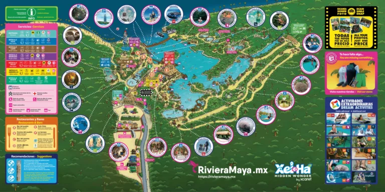 Xel-Há Park Map 2025