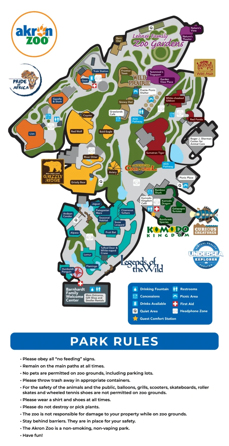 Akron Zoo Map 2024