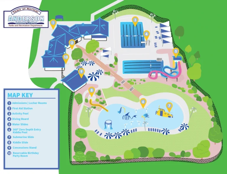 Anderson Aquatic Center Map 2023