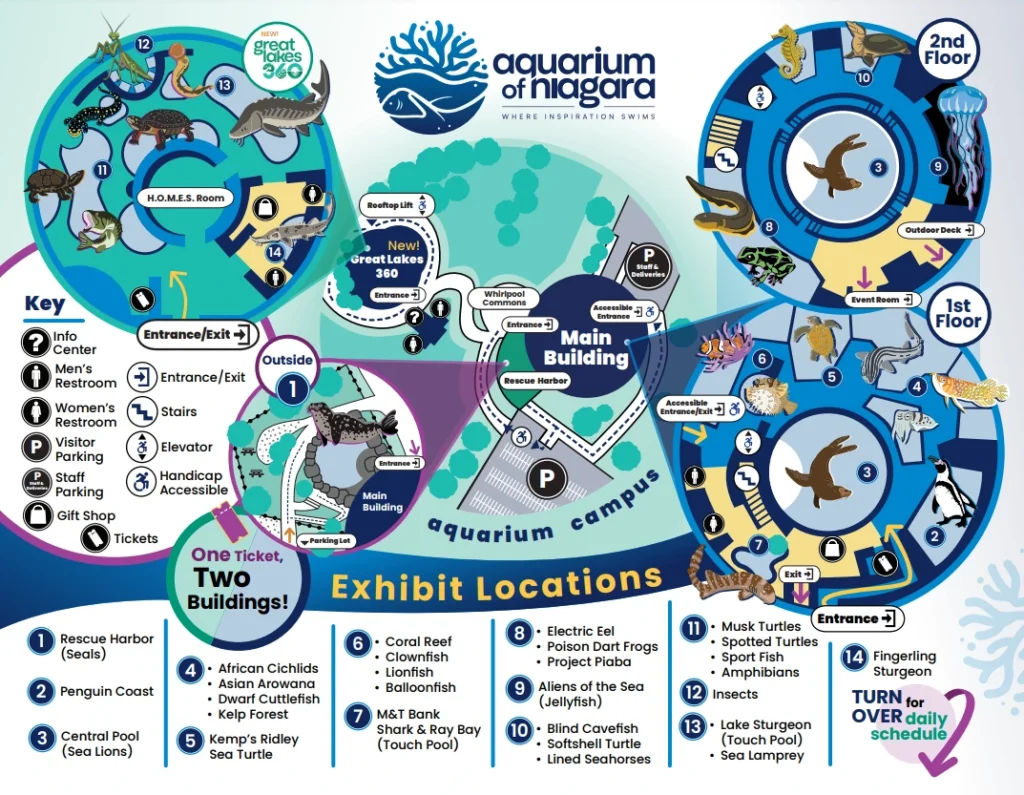 Aquarium of Niagara Map 2024