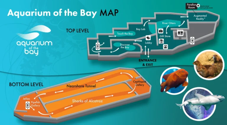 Aquarium of the Bay Map 2023
