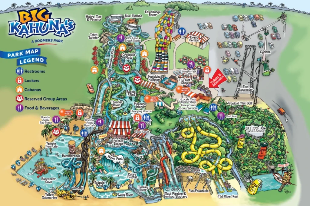 Big Kahuna's Water Map 2022