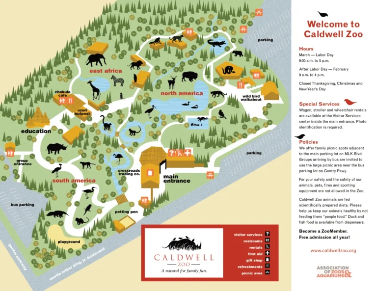 Caldwell Zoo Map 2019