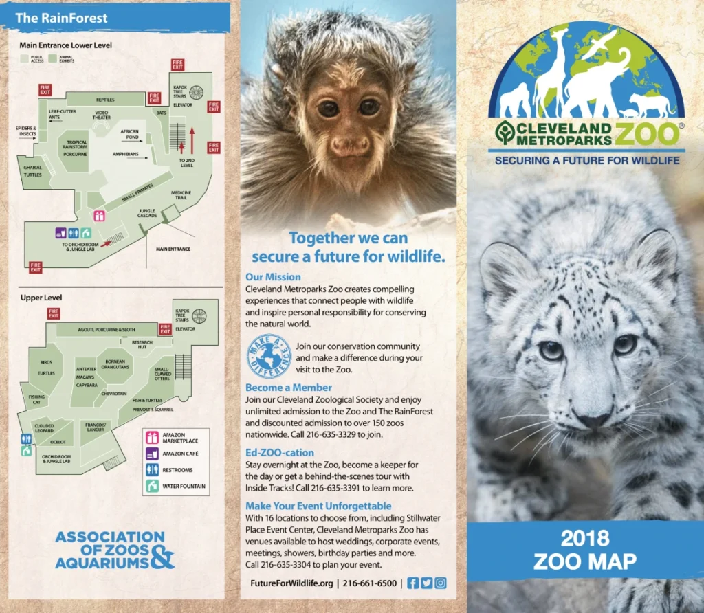Cleveland Metroparks Zoo Map (2024 2017)