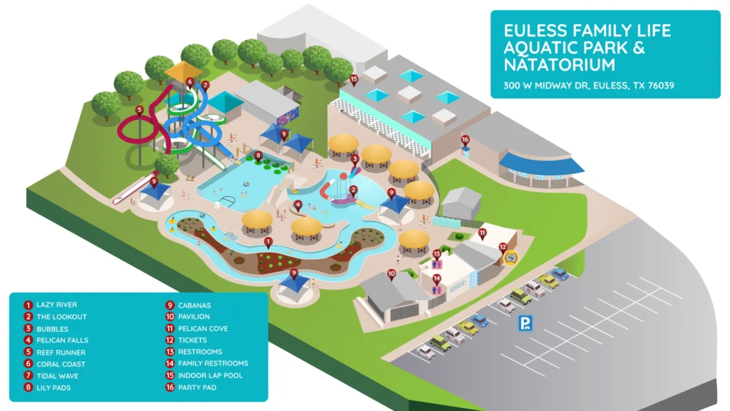 Euless Family Life Aquatic Park Map 2024