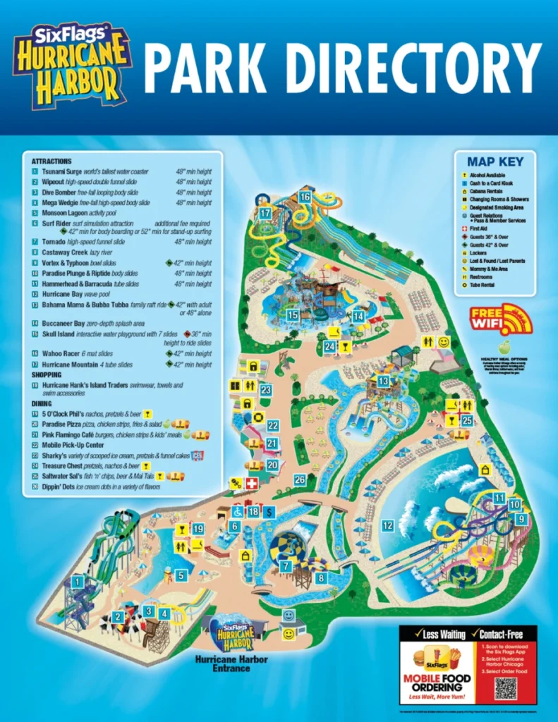 Hurricane Harbor Chicago Map 2023