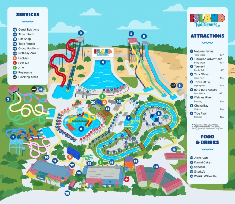 Island Waterpark Map 2024