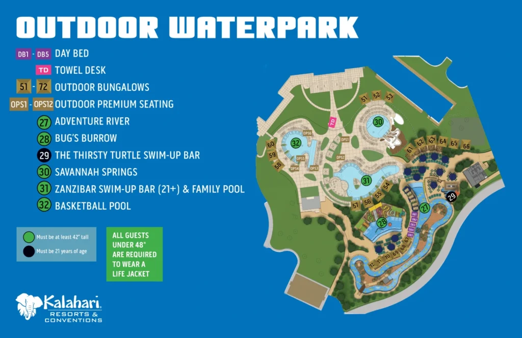 Kalahari Indoor Water Park Map 2024