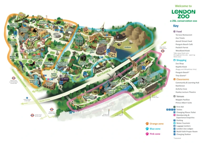 London Zoo Map 2024