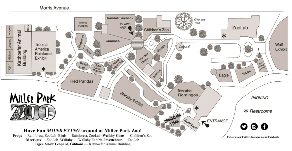 Miller Park Zoo Map 2020