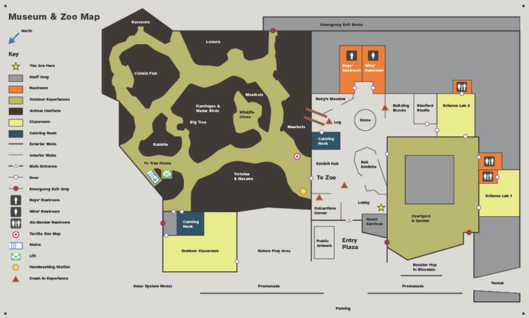 Palo Alto Junior Museum and Zoo Map 2023