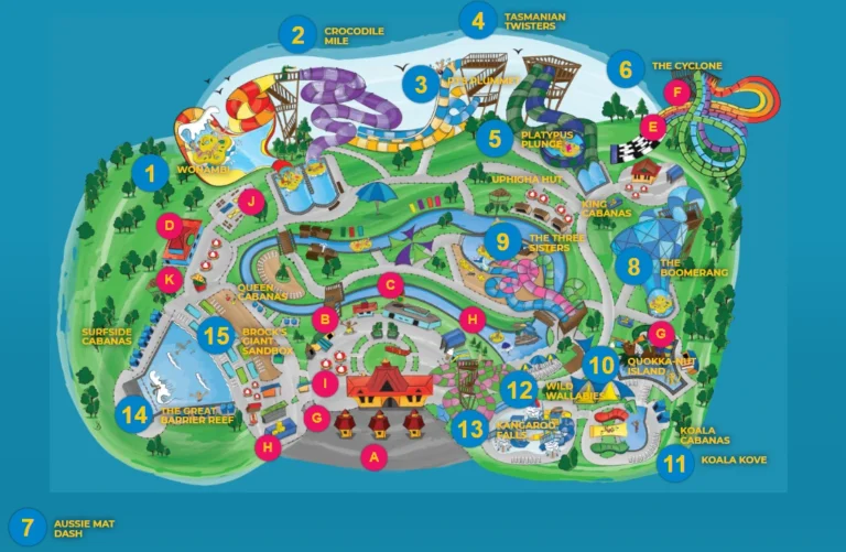 Raging Waves Waterpark Map 2020