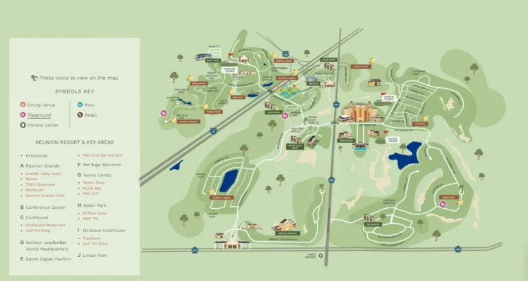 Reunion Resort Water Park Map 2024