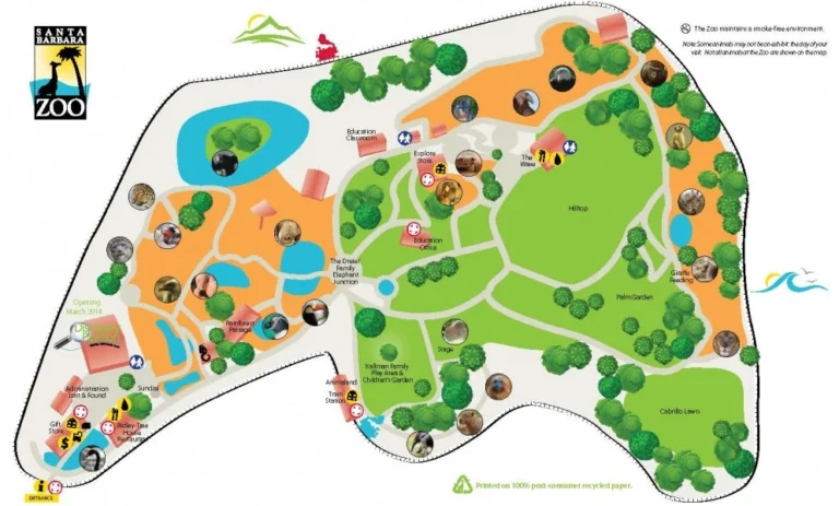 Santa Barbara Zoo Map 2016