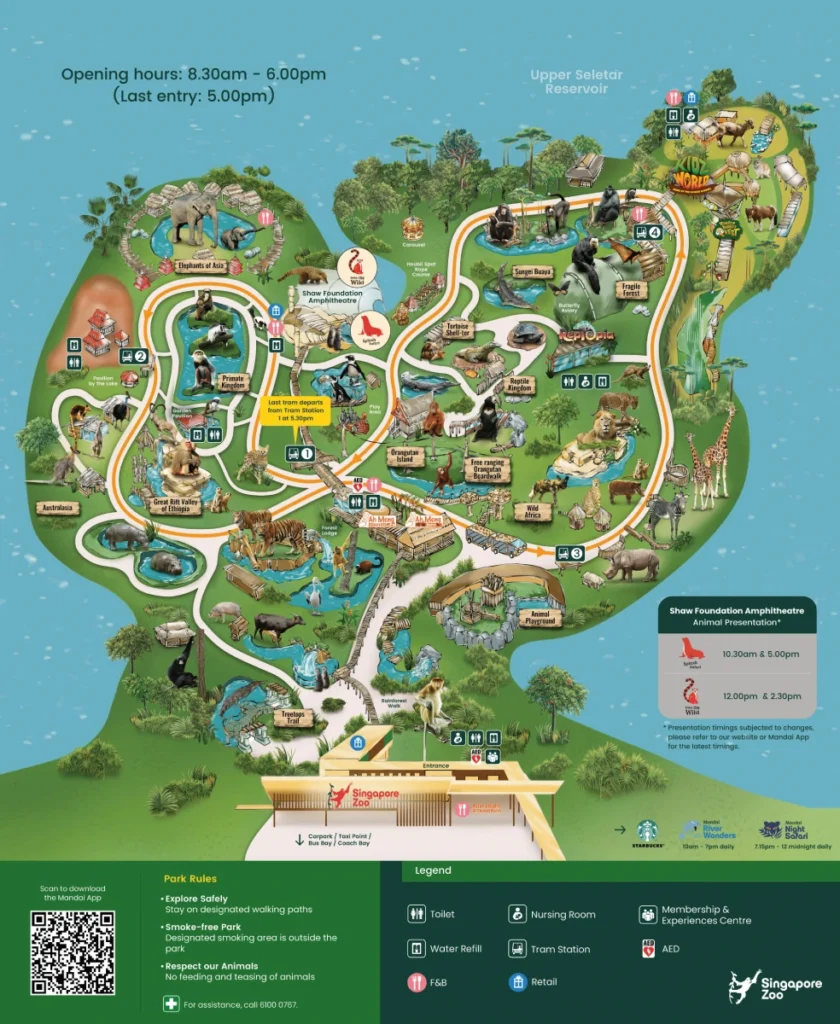 Singapore Zoo Map 2024