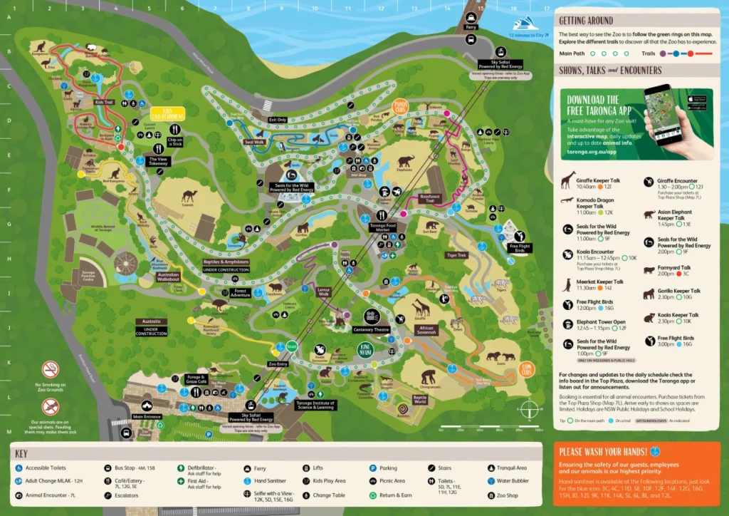 Taronga Zoo Sydney Map 2022