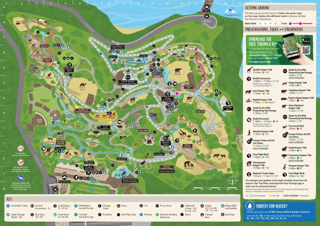 Taronga Zoo Sydney Map 2024