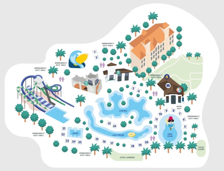 Tidal Cove Waterpark Map 2023