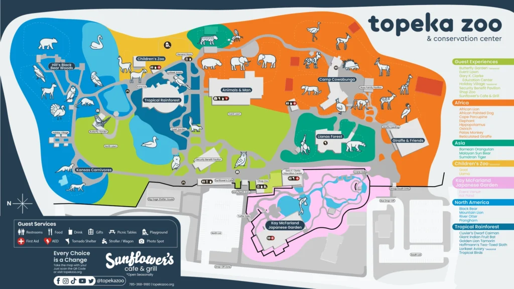 Topeka Zoo Map 2023