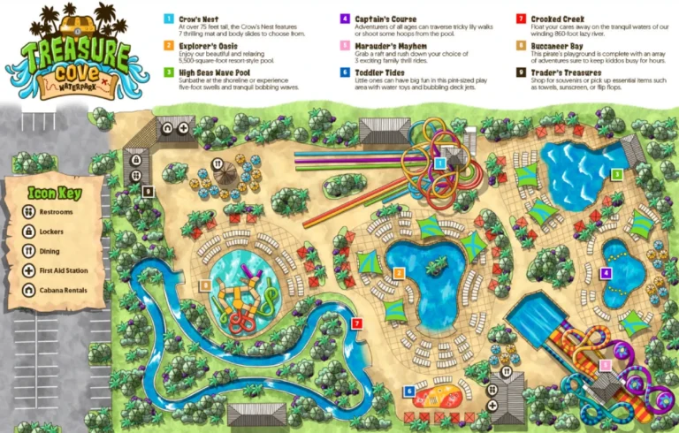 Treasure Cove Water Park Map 2022