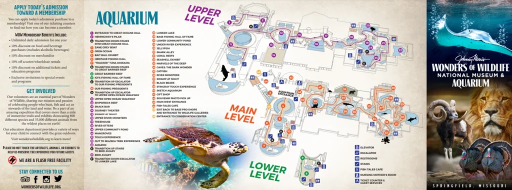 Wonders Of Wildlife National Museum and Aquarium Map 2020