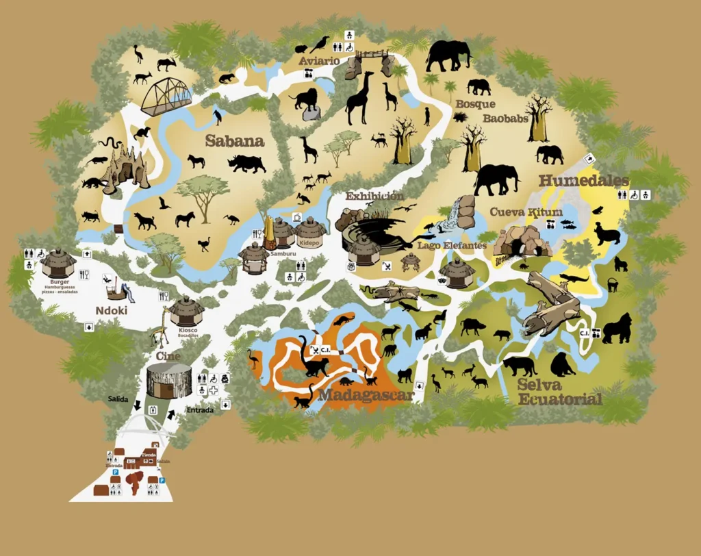 Bioparc Valencia Map 2023