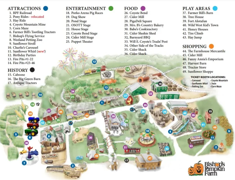 Bishop's Pumpkin Farm Map 2024