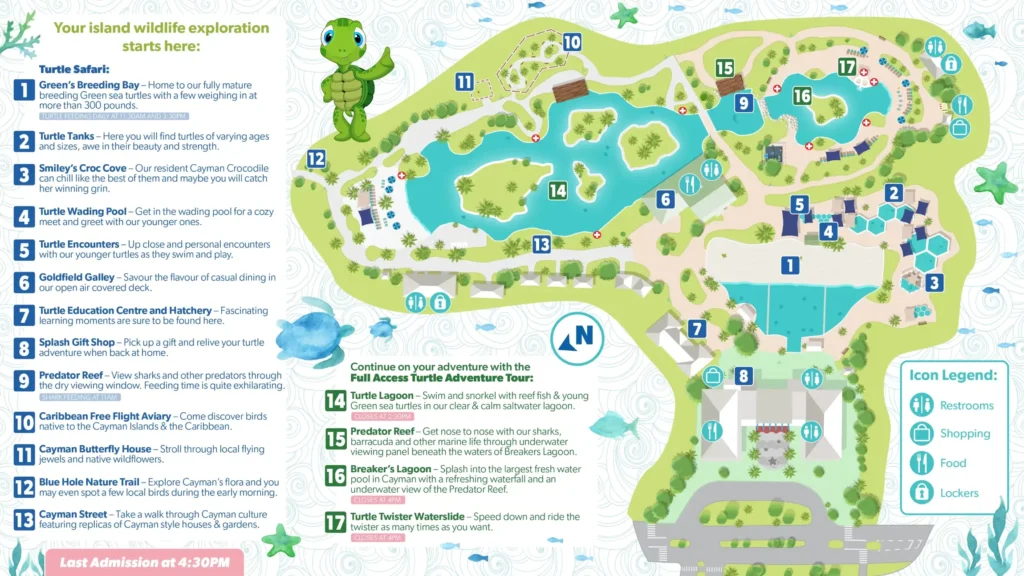 Cayman Turtle Centre Map 2021