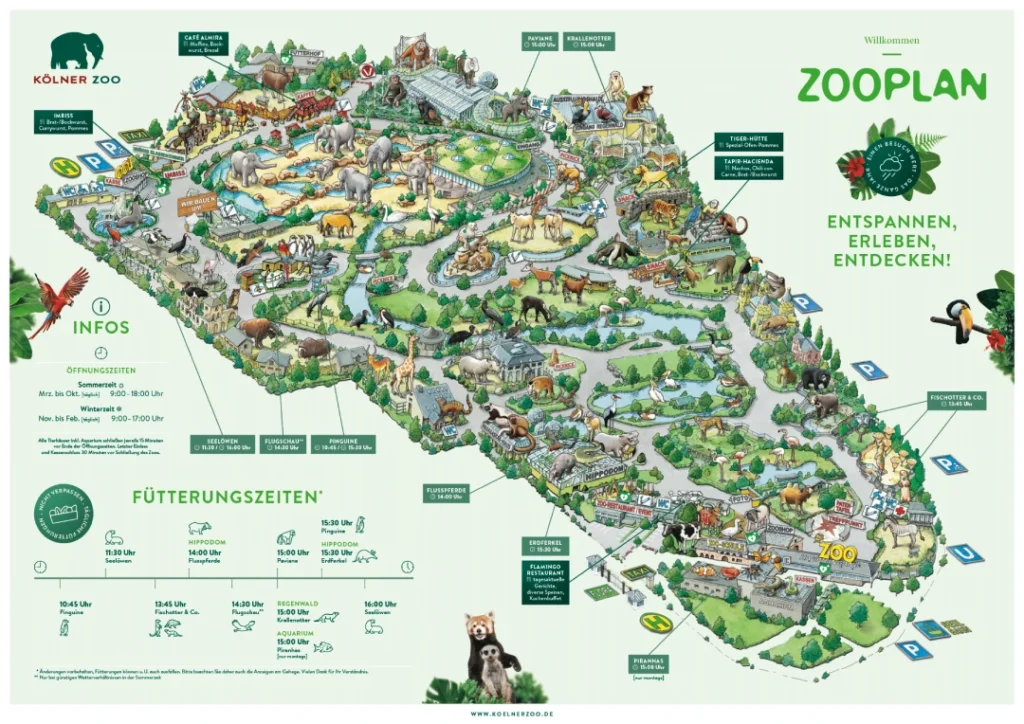 Cologne Zoological Garden Map 2023