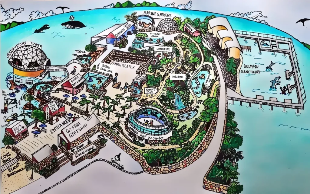 Coral World Ocean Park Map 2022