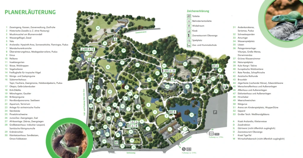 Der Grüne Zoo Wuppertal Map 2024