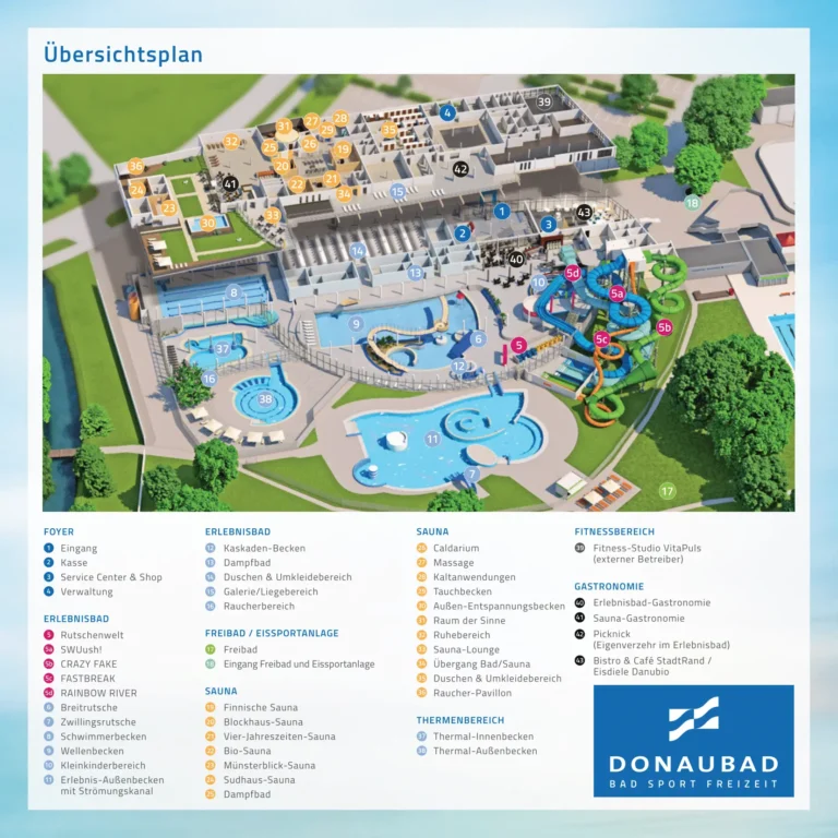 Donaubad - Größtes Erlebnisbad der Region Map 2024
