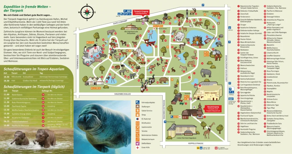 Hagenbeck Zoo Map 2022