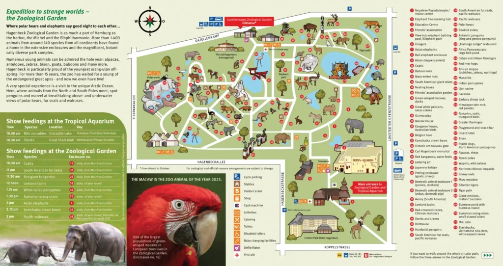 Hagenbeck Zoo Map 2023