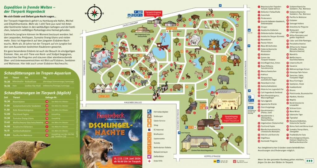 Hagenbeck Zoo Map 2024