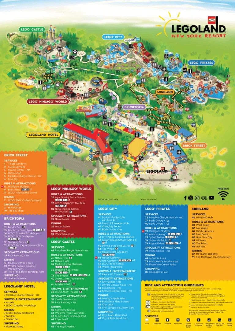 LEGOLAND New York Resort Map 2024