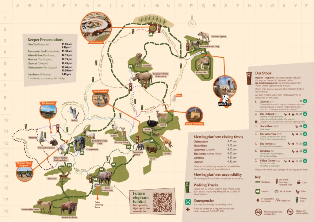 Monarto Safari Park Map 2024