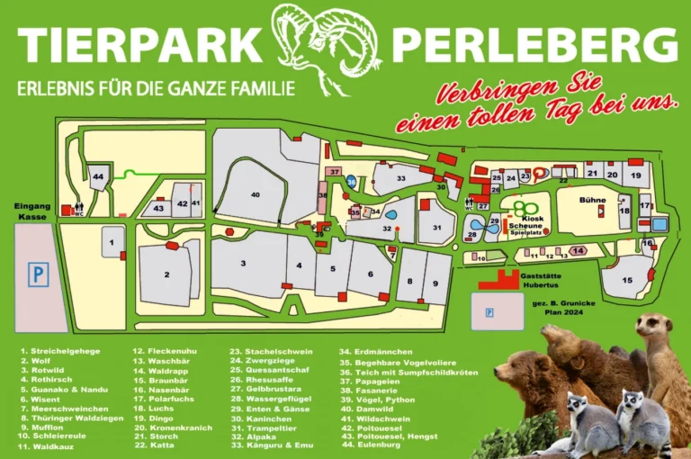 Perleberg Zoo Map 2024