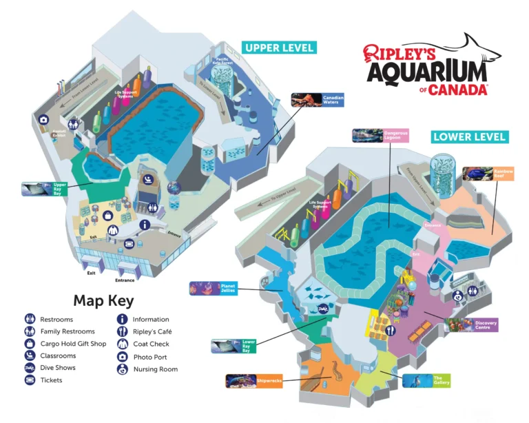 Ripleys Aquarium Canada Map 2023