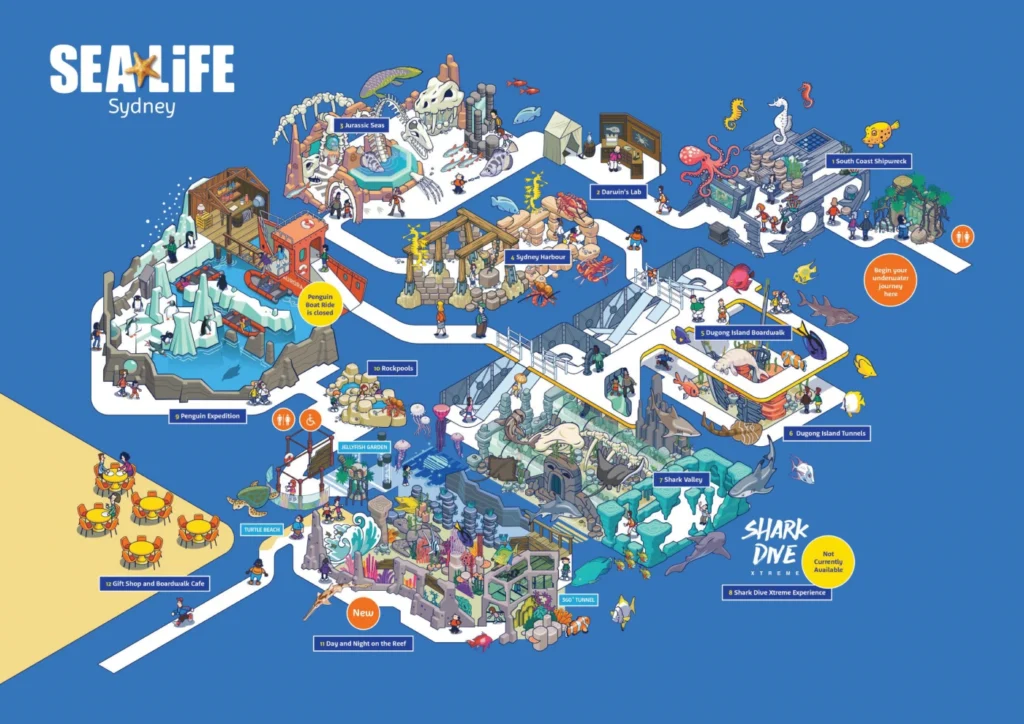 SEA LIFE Sydney Aquarium Map 2020