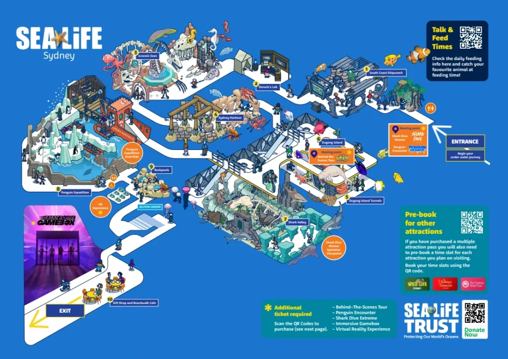 SEA LIFE Sydney Aquarium Map 2024