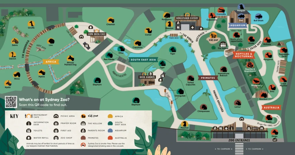 Sydney Zoo Map 2023