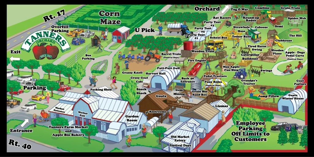 Tanners Orchard Map 2017