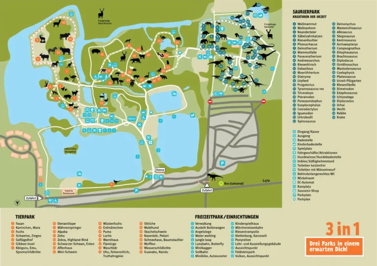 Tier-, Freizeit- und Saurierpark Germendorf Map 2024