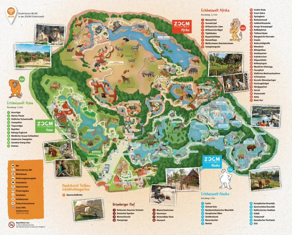 ZOOM Erlebniswelt Gelsenkirchen Map 2024
