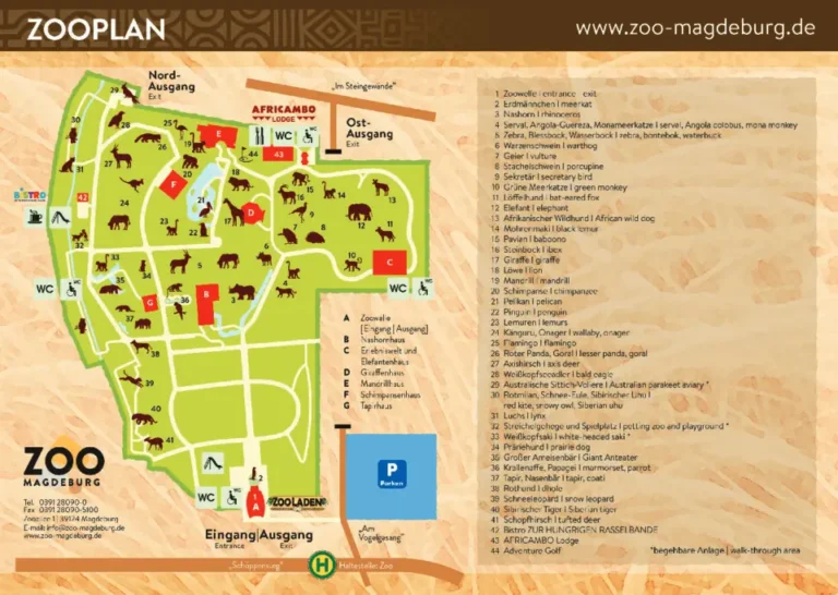 Zoo Magdeburg Map 2024