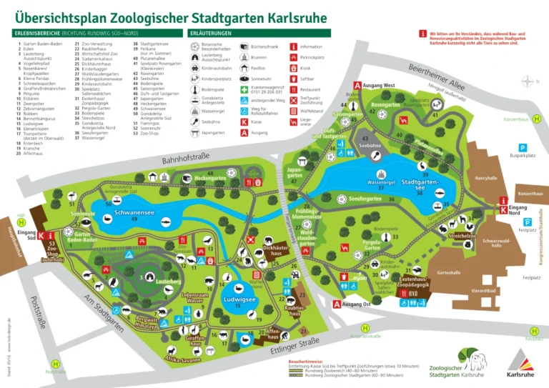 Zoological Gardens Karlsruhe Map 2021